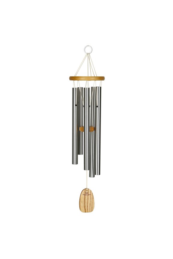 Woodstock Wind Chimes Signature Collection, Chimes of Bali, 25'' Silver Wind Chime BWS