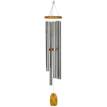 Woodstock Wind Chimes Signature Collection, Chimes of Java, 50'' Silver Wind Chime JWS