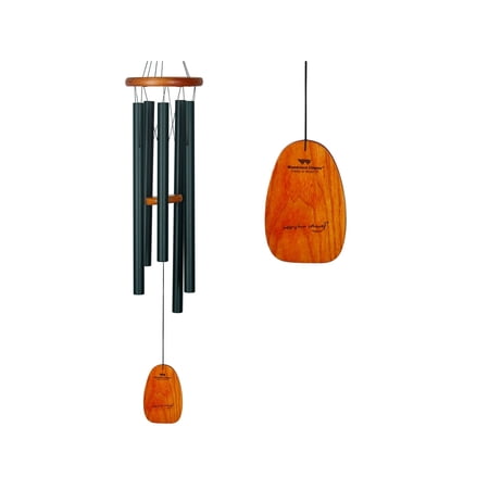 Woodstock Mozart Wind Chime 40 Inch Satin Green Aluminum 5 Tubes