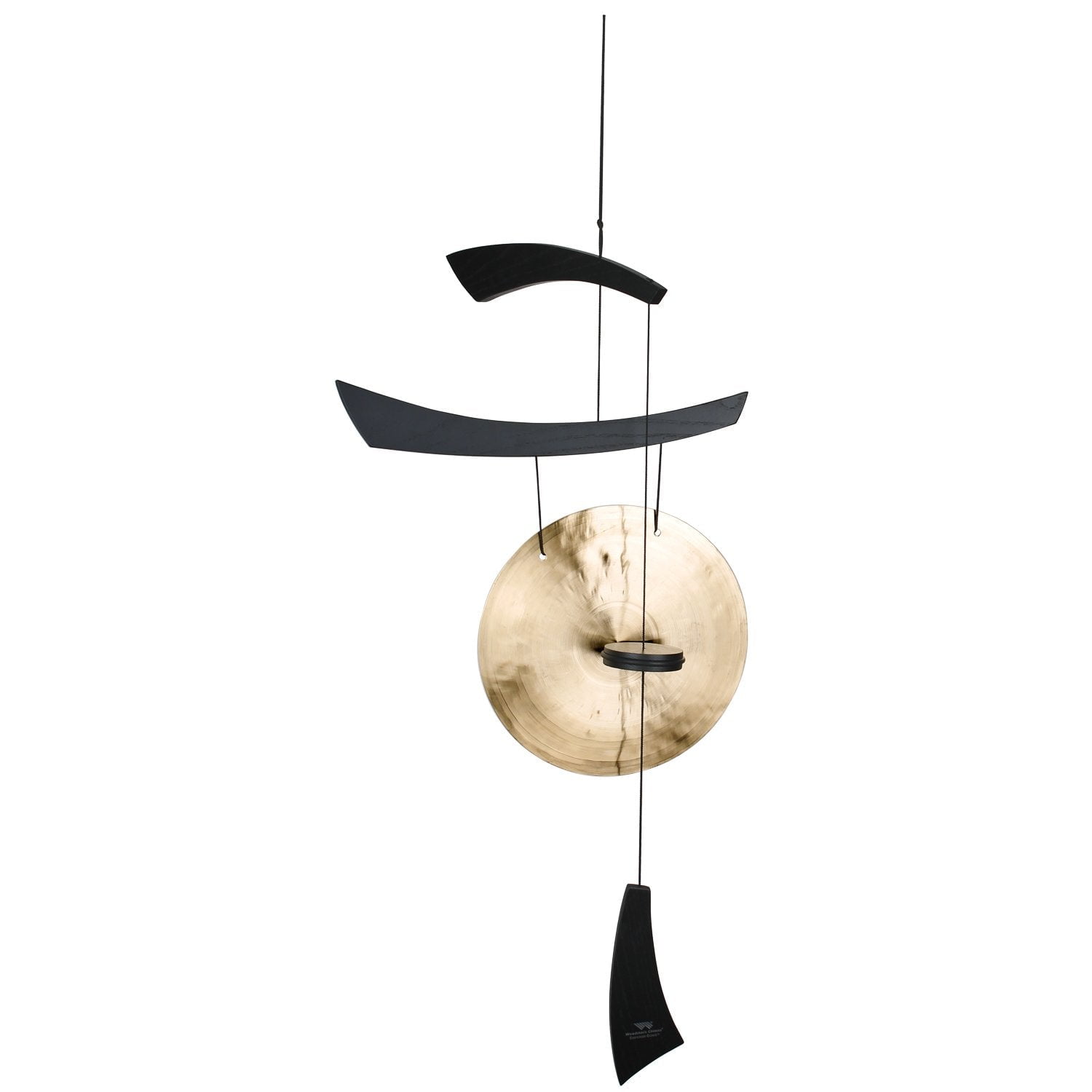 Woodstock Wind Chimes Signature Collection, Emperor Gong, Medium 34'' Black Wind Gong EGCB