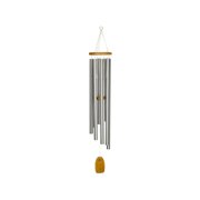 Woodstock Wind Chimes Gregorian Bell 56 Inch Outdoor Silver Aluminum 8 Tubes