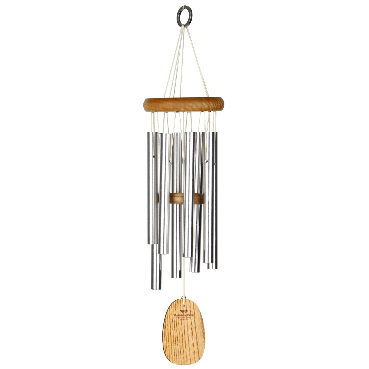 17'' Silver and Wood Gregorian Wind Chime