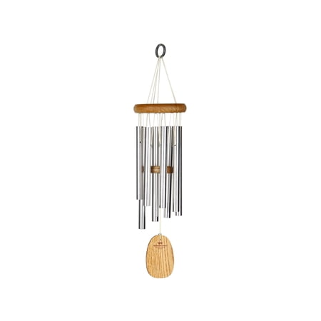 Woodstock Gregorian Wind Chime Silver Aluminum 8 Tubes