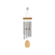 Woodstock Gregorian Wind Chime Silver Aluminum 8 Tubes
