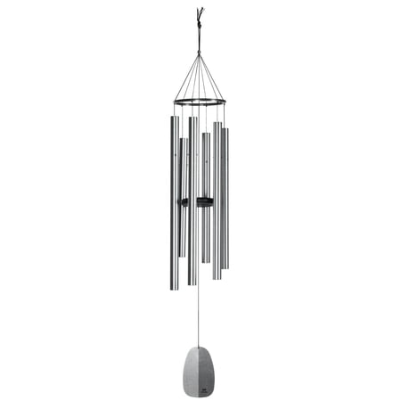Woodstock Wind Chimes Signature Collection, Windsinger Chimes of Orpheus, Silver 54'' Wind Chime WWOS