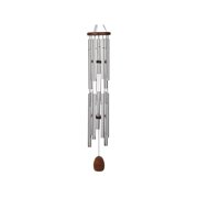 Woodstock Wind Chimes Clair de Lune Wind Chime 40 Inch Outdoor Silver Aluminum 14 Tubes