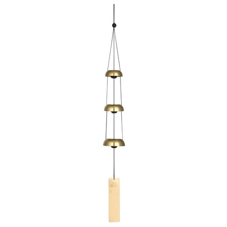 Woodstock Wind Chimes Signature Collection, Woodstock Temple Bells, Trio, 24'' Brass Wind Bell TB3