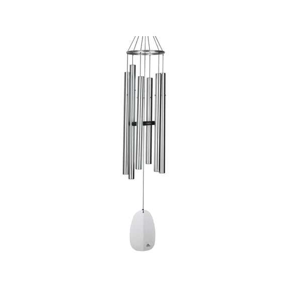 Woodstock Amazing Grace Wind Chime 49 Inch Silver Aluminum 6 Tubes