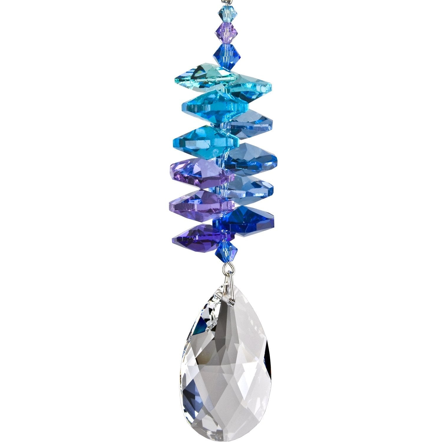 Woodstock Wind Chimes Woodstock Rainbow Makers Collection, Crystal Moonlight Cascade, 4'' Almond Crystal Suncatcher CCMA