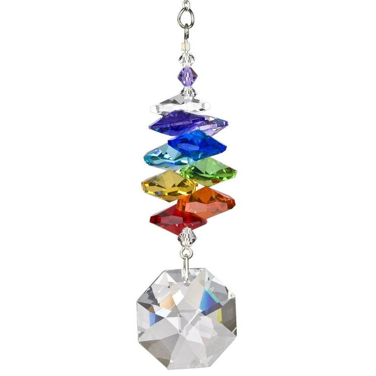 Crystal Rainbow Cascade Suncatcher- Octagon