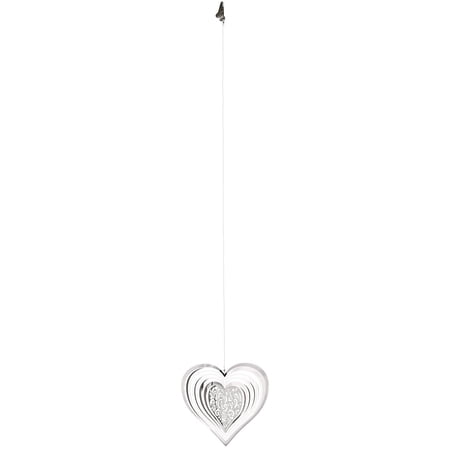 Woodstock Wind Chimes Woodstock Rainbow Makers Collection, Woodstock Shimmers, Nature 5" Silver Wind Shimmer SHNHE