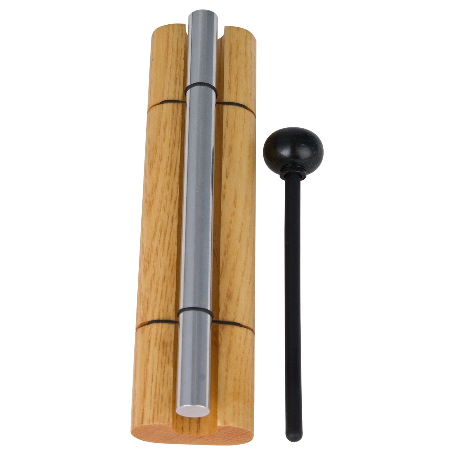 Cherry Finish Ash Wood and Silver Solo Hand Chime