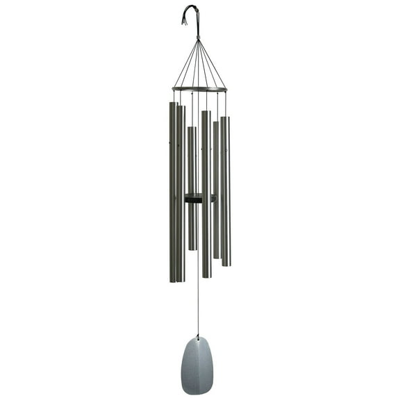 Woodstock Windchimes Bells of Paradise Silver 54", Wind Chimes For Outside, Wind Chimes For Garden, Patio, and Outdoor Décor, 54"L