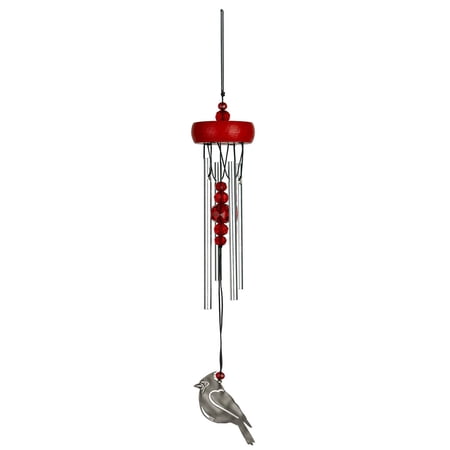 Woodstock Windchimes Chime Fantasy Cardinal, Wind Chimes For Outside, Wind Chimes For Garden, Patio, and Outdoor Décor, 10"L