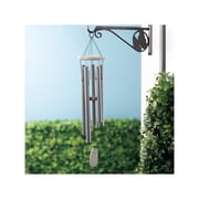 Woodstock Coastal Chimes Wind Chime 25 Inch Antique Silver Ash 5 Tubes