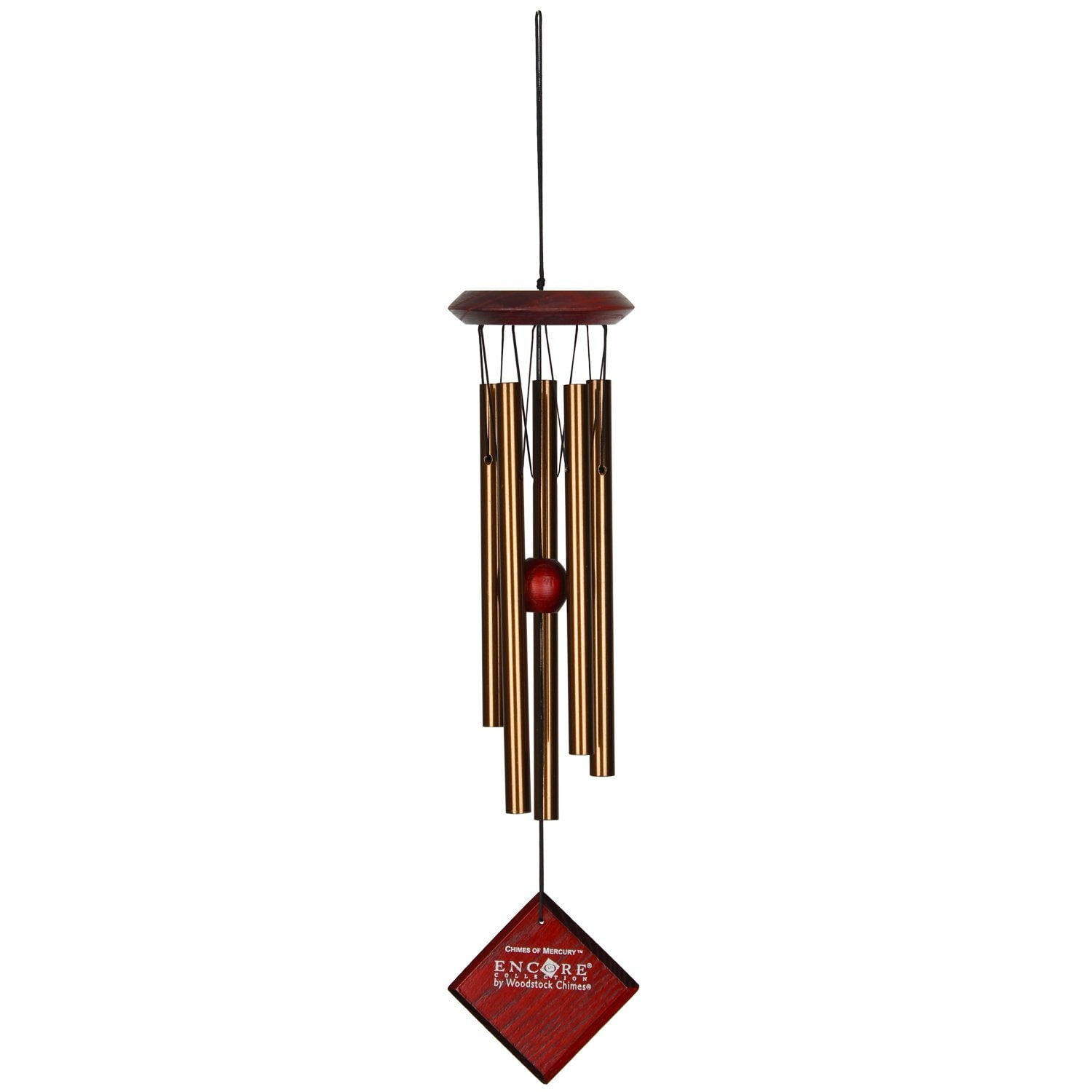 14" Bronze Aluminum and Wood Wind Chime