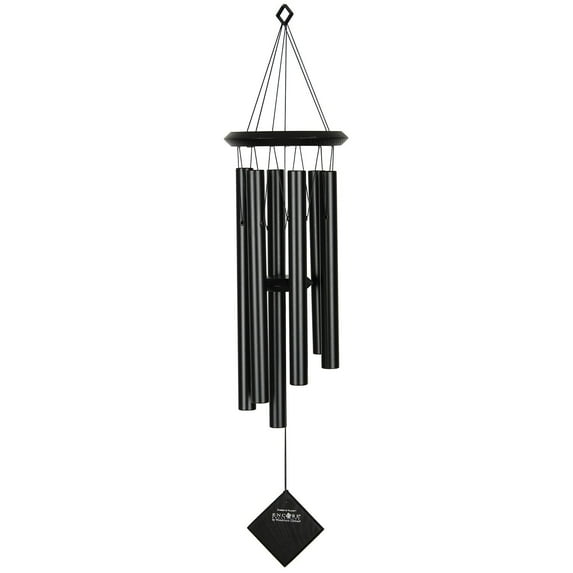 Woodstock Windchimes Chimes of Pluto Black/Black, Wind Chimes For Outside, Wind Chimes For Garden, Patio, and Outdoor Décor, 27"L