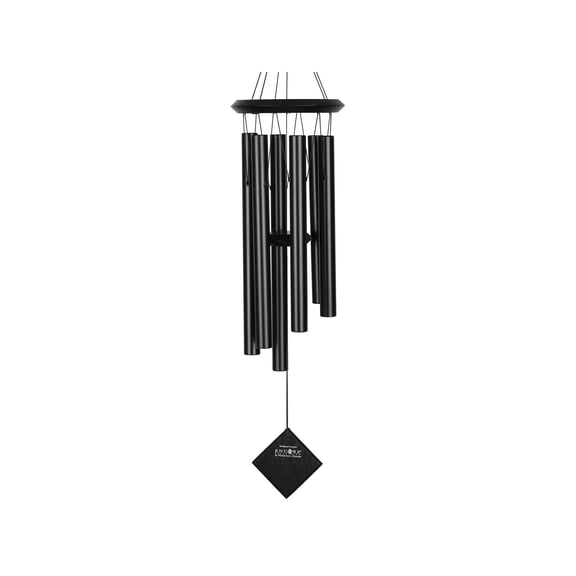 Woodstock Chimes of Pluto Wind Chime 27 Inch Black Ash 6 Tubes