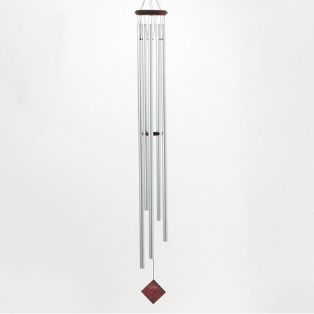 Woodstock Windchimes Chimes of Venus Silver, Wind Chimes For Outside, Wind Chimes For Garden, Patio, and Outdoor Décor, 58"L