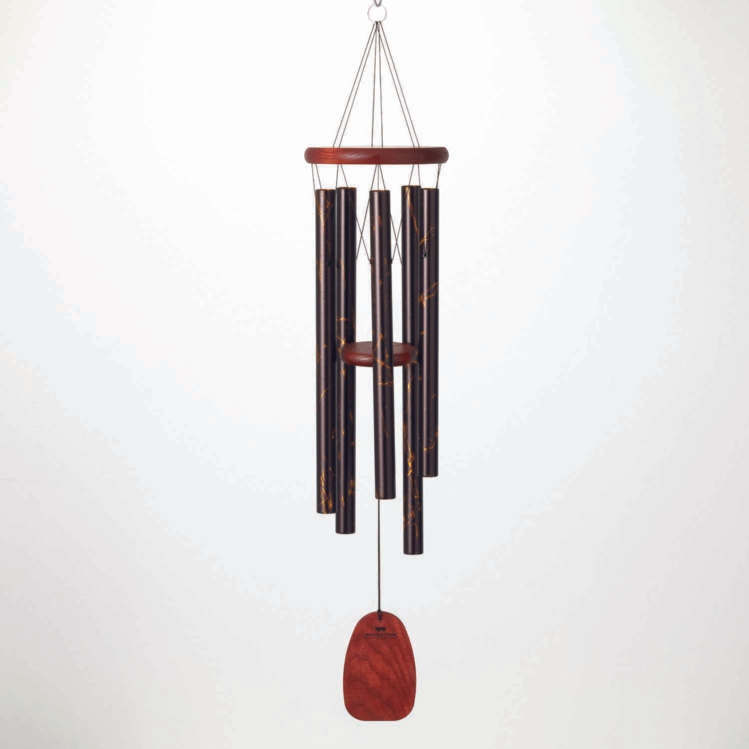 Large 35" Gold Vein and Mahogany Wind Chime