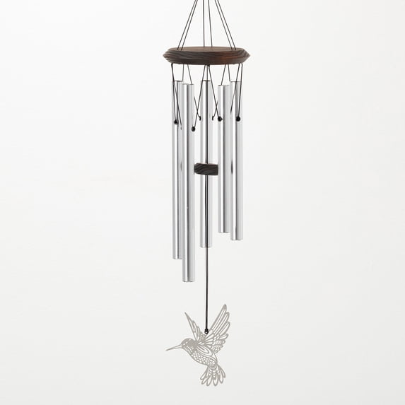 Woodstock Windchimes Habitats Chime Mirror Hummingbird, Wind Chimes For Outside, Wind Chimes For Garden, Patio, and Outdoor Décor, 21"L
