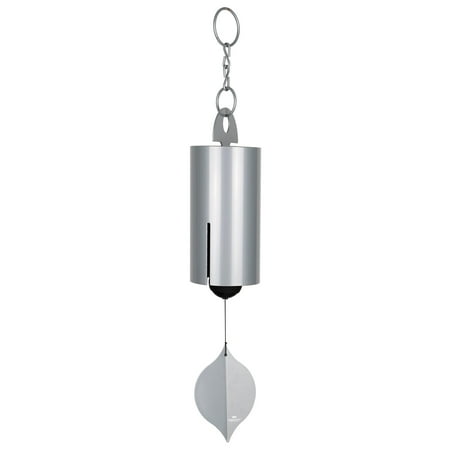Woodstock Chimes Wind chimes Heroic Windbell Harbor Gray Size: 6 inchL x 6 inchW x 40 inchH.