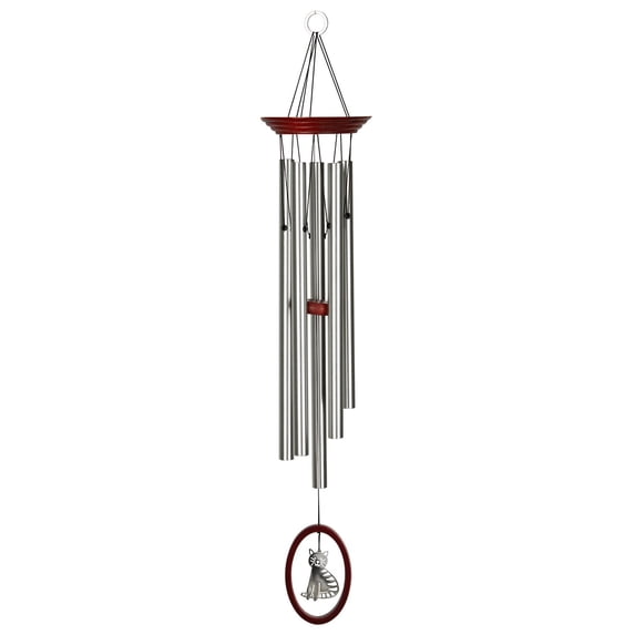 Woodstock Windchimes Wind Fantasy Chime Cat, Wind Chimes For Outside, Wind Chimes For Garden, Patio, and Outdoor Décor, 24"L