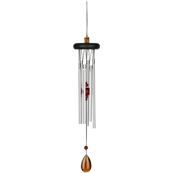 Woodstock Windchimes Woodstock Chakra Chimes Amber, Wind Chimes For Outside, Wind Chimes For Garden, Patio, and Outdoor Décor, 17"L