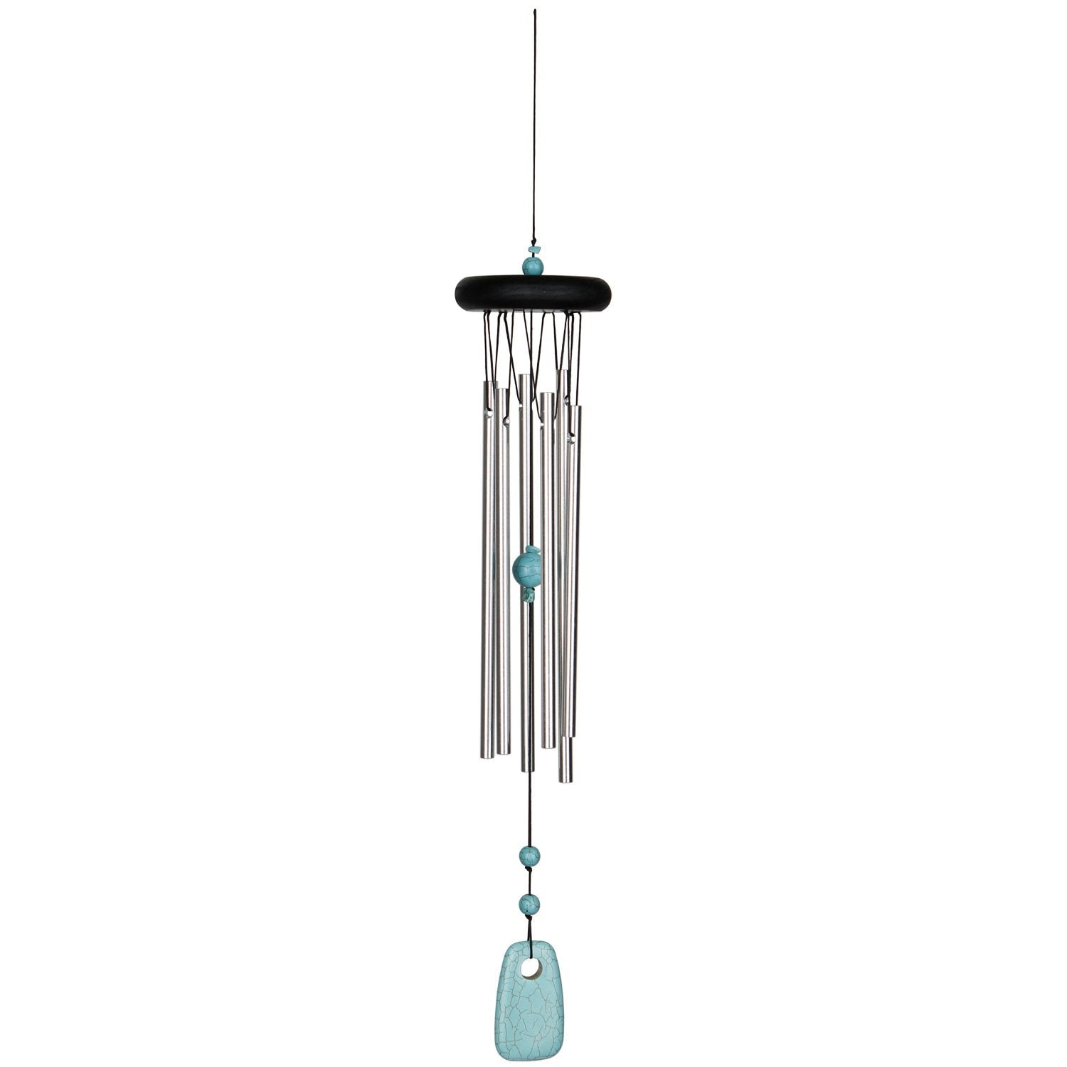 Woodstock Windchimes Woodstock Chakra Chimes Turquoise, Wind Chimes For Outside, Wind Chimes For Garden, Patio, and Outdoor Décor, 17"L