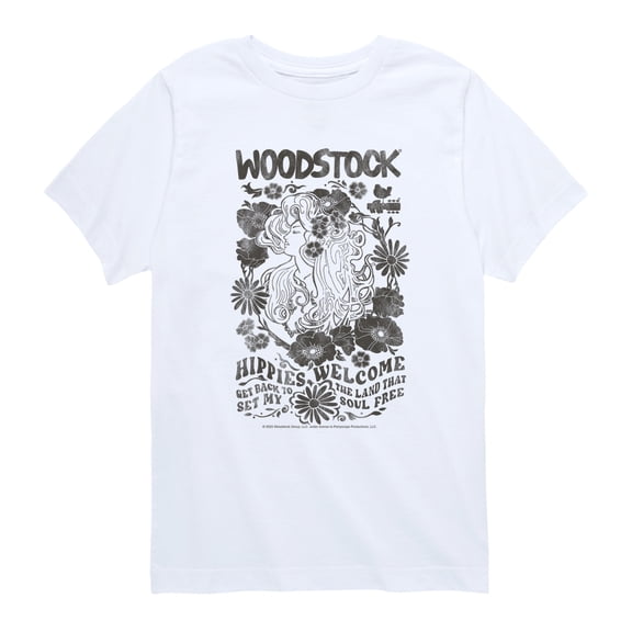 Woodstock - Woodstock Hippie -Youth Short Sleeve Graphic T-Shirt