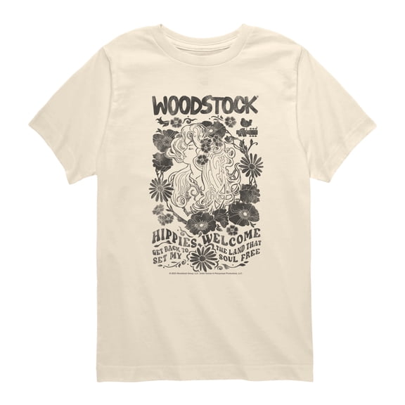 Woodstock - Woodstock Hippie -Youth Short Sleeve Graphic T-Shirt