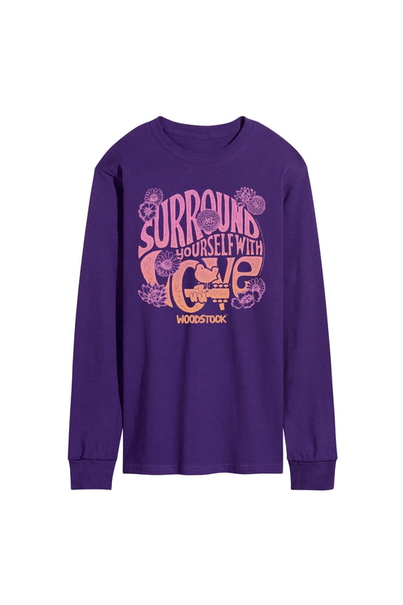 Woodstock - Woostock Surround Love - Men's Long Sleeve Graphic T-Shirt