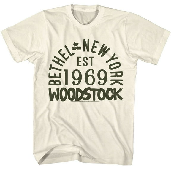 Woodstock Word Stock Natural Adult T-Shirt M
