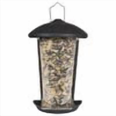 Perky-Pet Black Wall and Post Mount Wild Bird Feeder - 1.1 lb