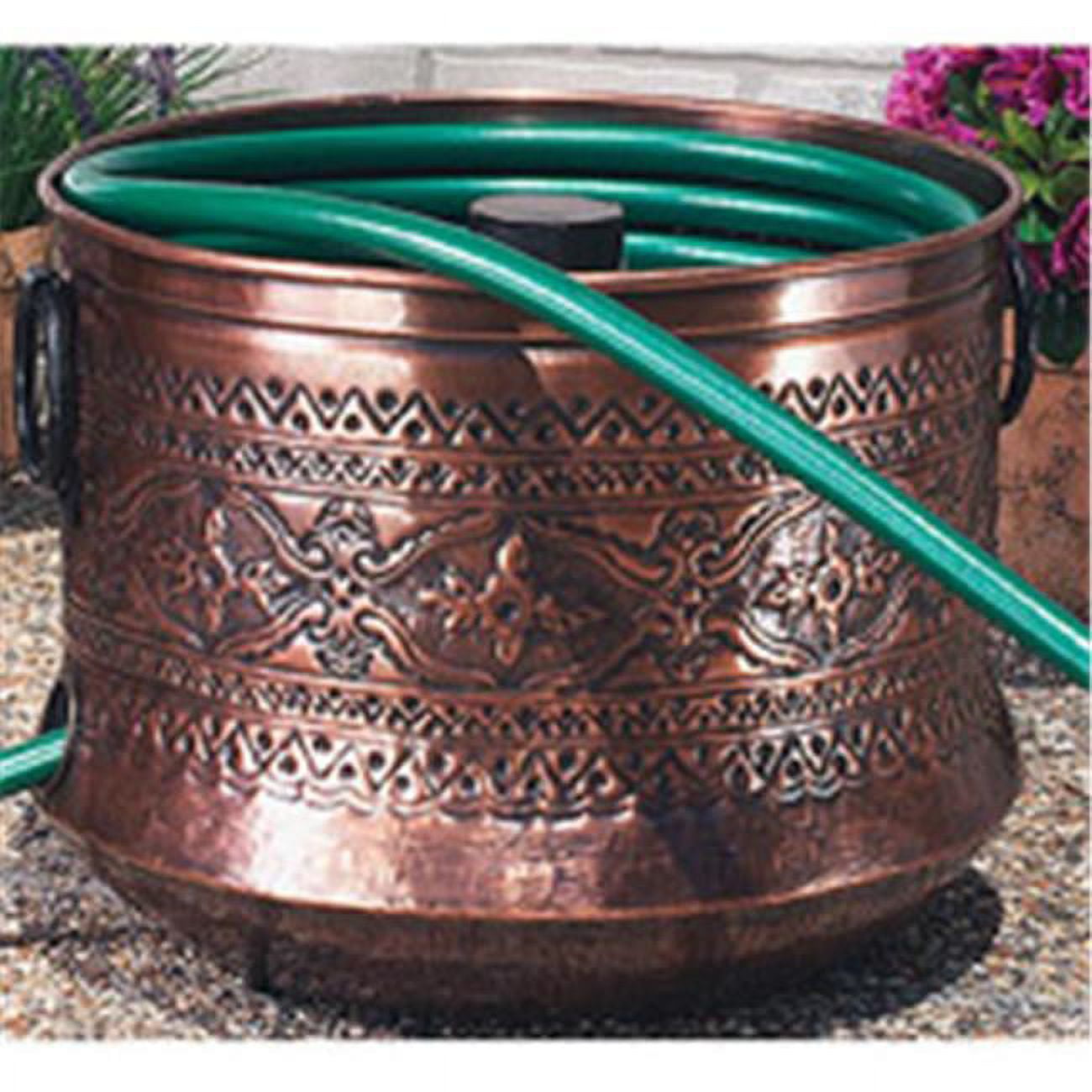 Antique Bronze Embossed Metal Hose Holder with Drain Holes