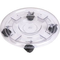 Clear Plastic Rolling Plant Caddy with Heavy-Duty Casters, 13-inch