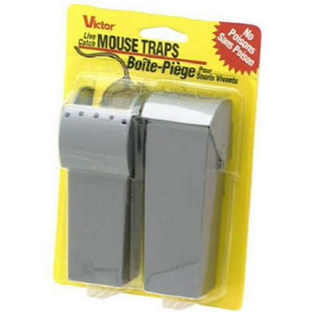 Woodstream M007 Victor Plastic Live Catch Mouse Trap, 2 Pack