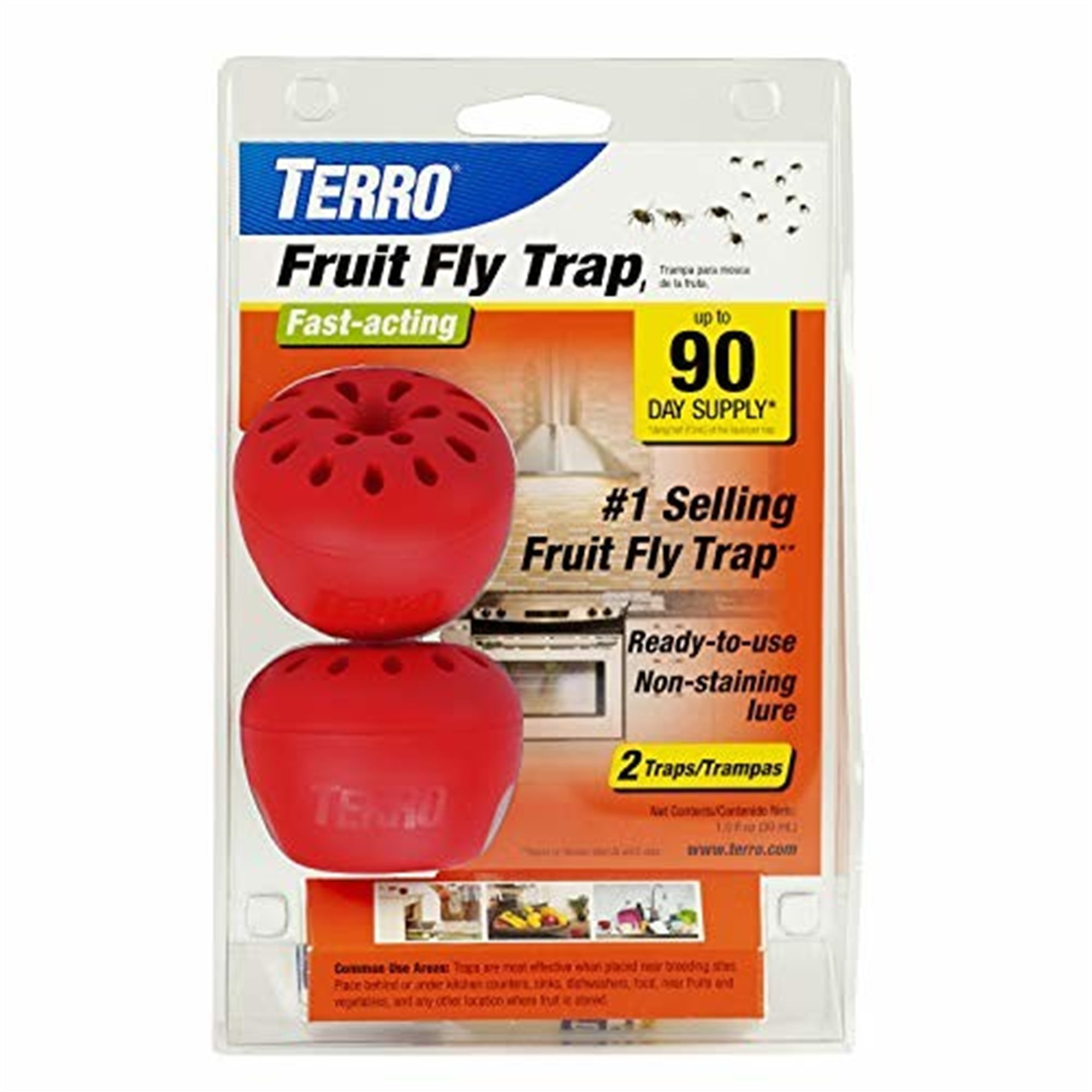 Woodstream TERRO Fruit Fly Trap 2 Pack T2502