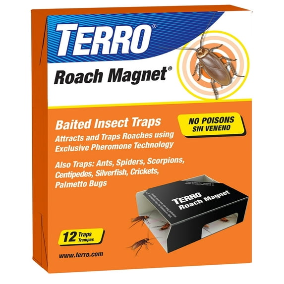 Woodstream Terro T256 Roach Magnet - Glue Trap for Cockroaches, Small