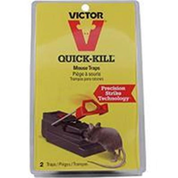 Woodstream Victor Rodnt D-Victor Quick-kill Mouse Trap- Black-red 2 Pack M140S