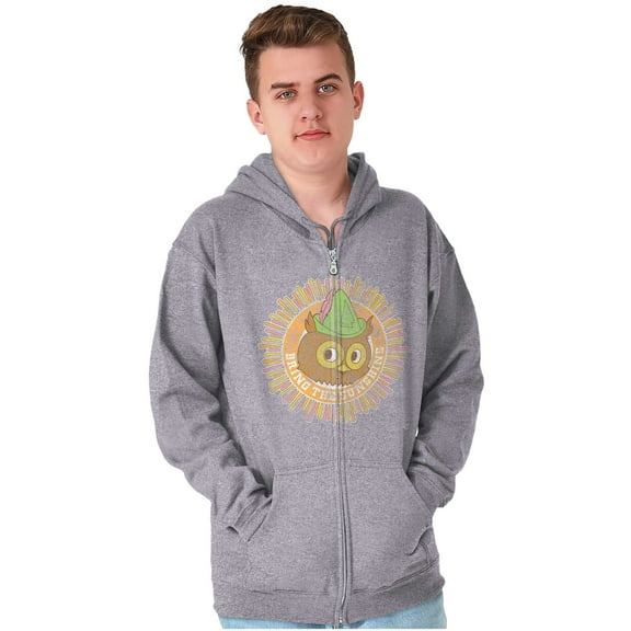 Woodsy Owl Bring The Sunshine Unisex Plus Size Zip Hoodie Brisco Brands 5X