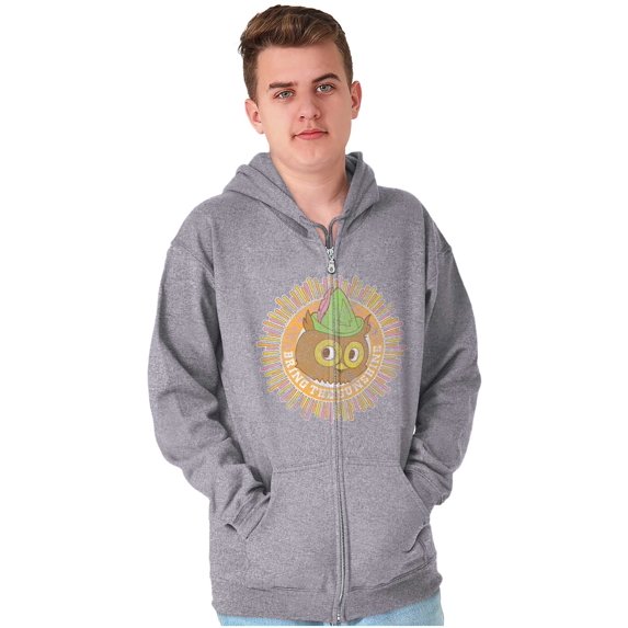 Woodsy Owl Bring The Sunshine Unisex Plus Size Zip Hoodie Brisco Brands 5X