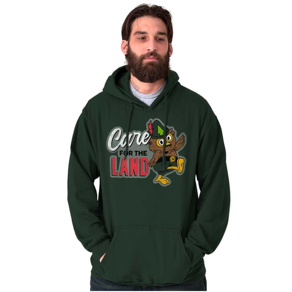 Woodsy Owl Care for the Land Retro Hoodie Sweatshirt Women Men Brisco Brands L