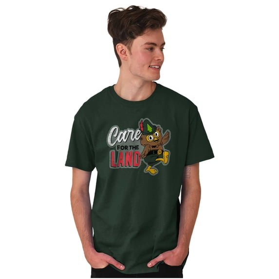 Woodsy Owl Care for the Land Retro Men's Graphic T Shirt Tees Brisco Brands 4X