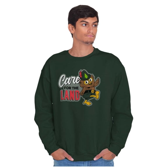 Woodsy Owl Care for the Land Retro Sweatshirt for Men or Women Brisco Brands 5X