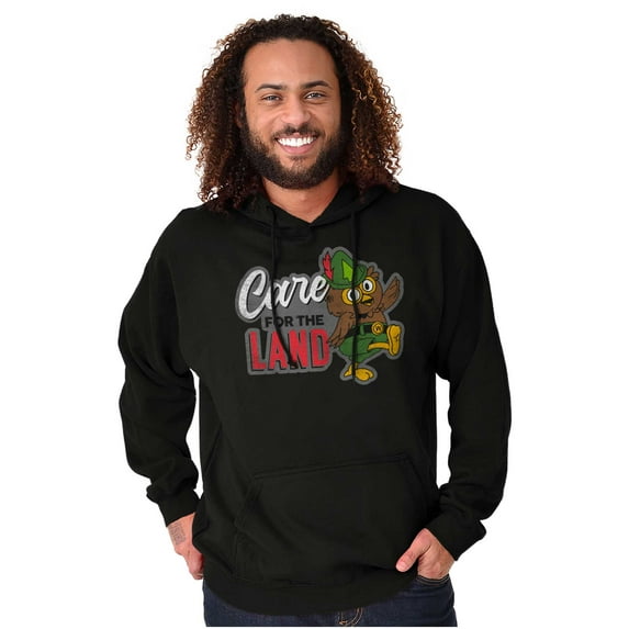 Woodsy Owl Care for the Land Retro Unisex Plus Size Hoodie Brisco Brands 5X