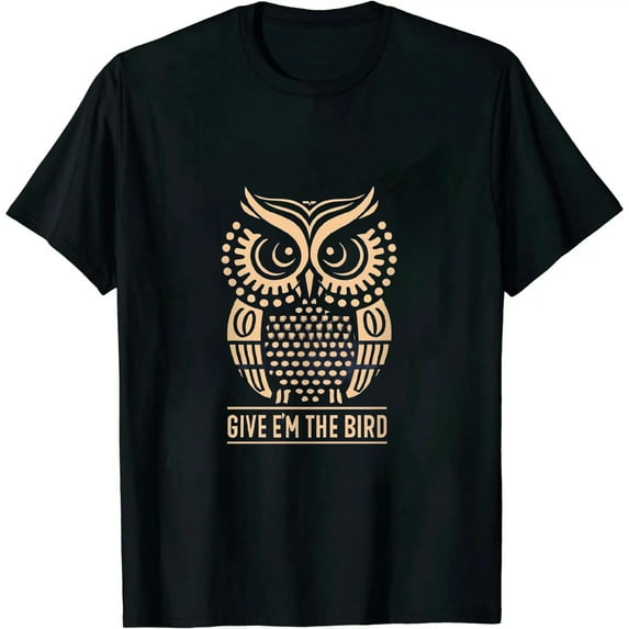Woodsy Owl Cartoon Give Em The Bird Graphic T Shirt Men or Women