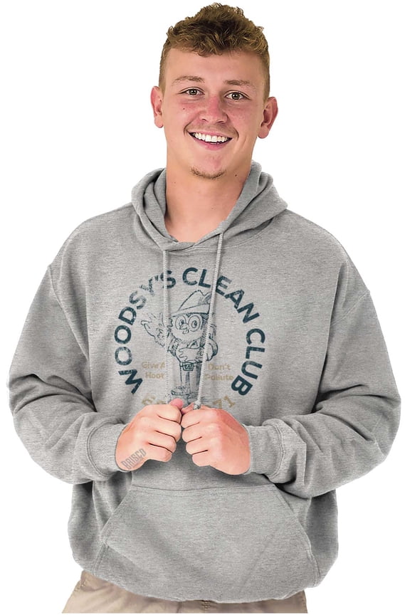 Woodsy Owl Clean Club Don't Pollute Hoodie Sweatshirt Women Men Brisco Brands S