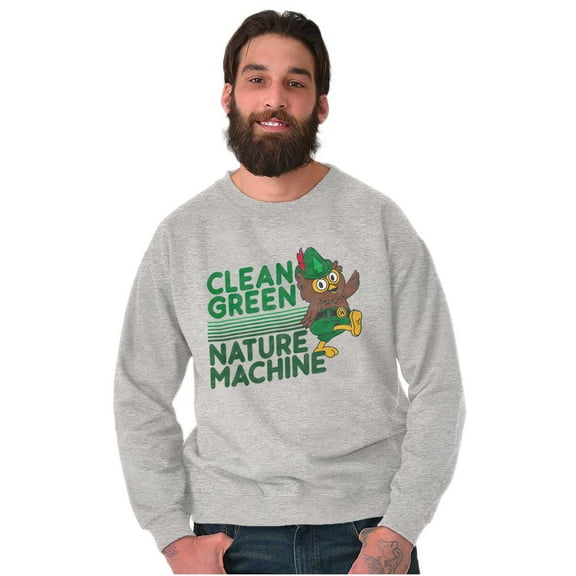 Woodsy Owl Clean Green Nature Machine Unisex Plus Size Sweatshirt Brisco Brands 2X