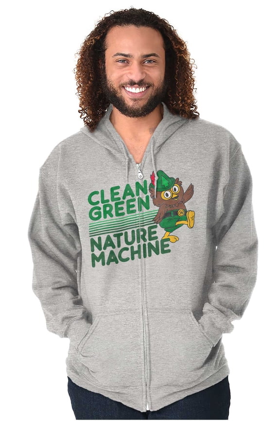 Clean Green Nature Machine Zip Up Hoodie Men's Women's Brisco Brands S